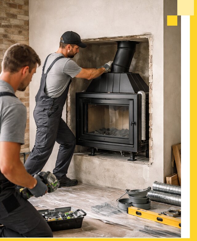 Установка каминных топок в Печоре: монтаж, подключение
