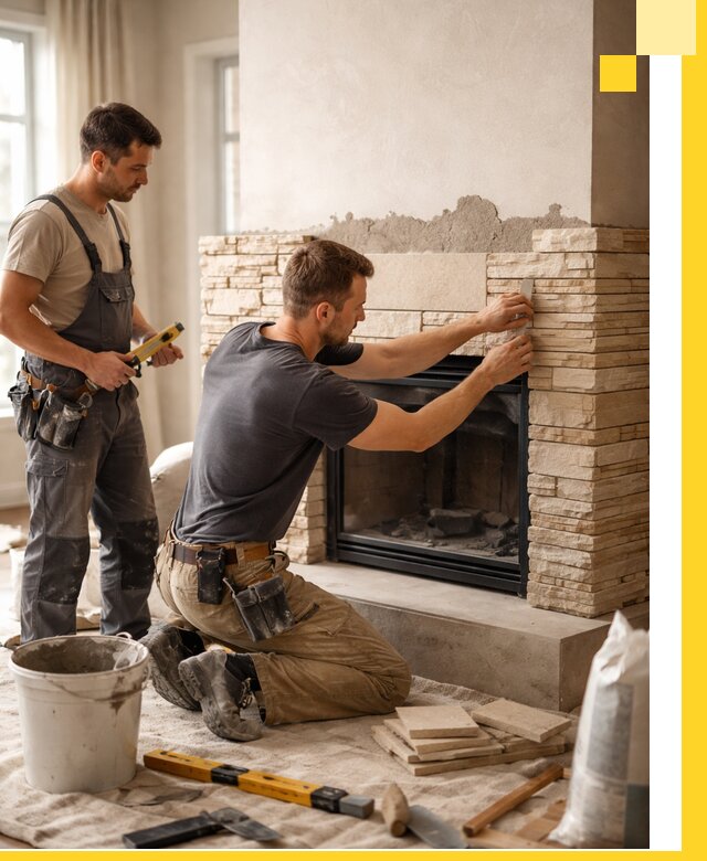 Установка и монтаж каминов для загородного дома в Печоре