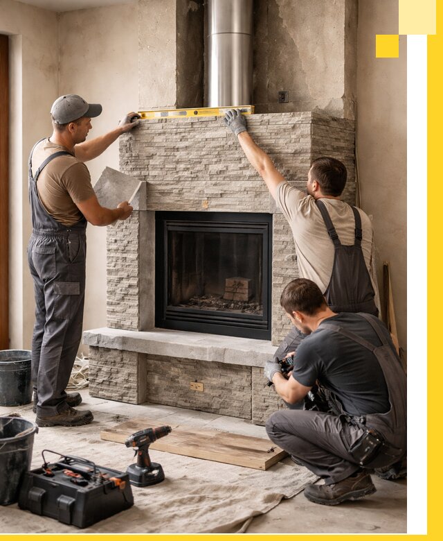 Профессиональный монтаж каминов под ключ в Печоре для дома