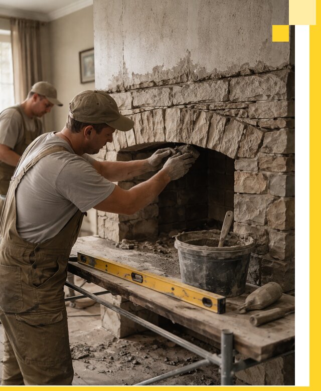 Изготовление каминов под ключ в Печоре, монтаж и отделка