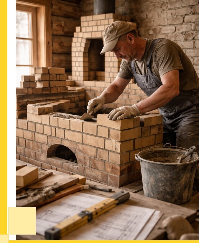 Кладка печей из кирпича в Печоре цены от 30546 р. - ЭриданПчр