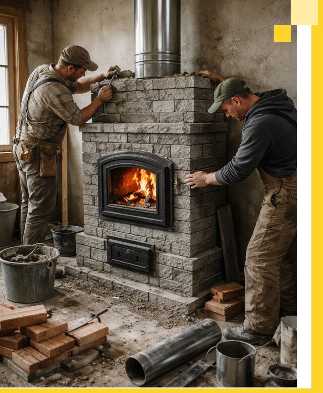 Производство, поставка и монтаж дровяных печей в Печоре