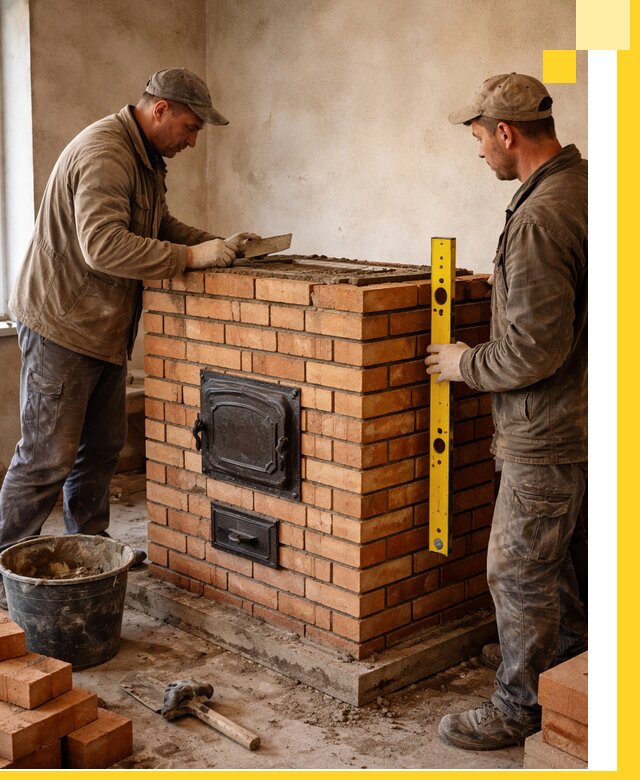 Отопительные печи под ключ в Печоре, установка и сборка