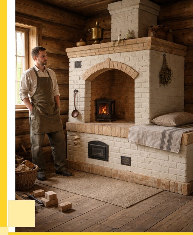 Русские печи с лежанкой под ключ в Печоре от 152730 р. ЭриданПчр