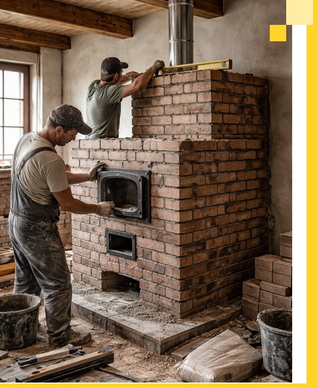 Печи для загородного дома под ключ в Печоре — монтаж и сервис