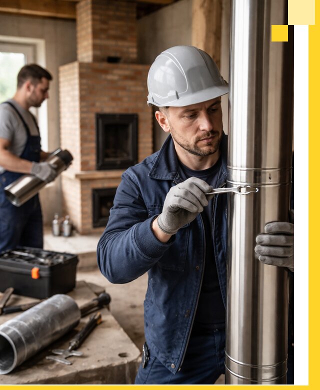 Профессиональный монтаж дымоходов для печей в Печоре