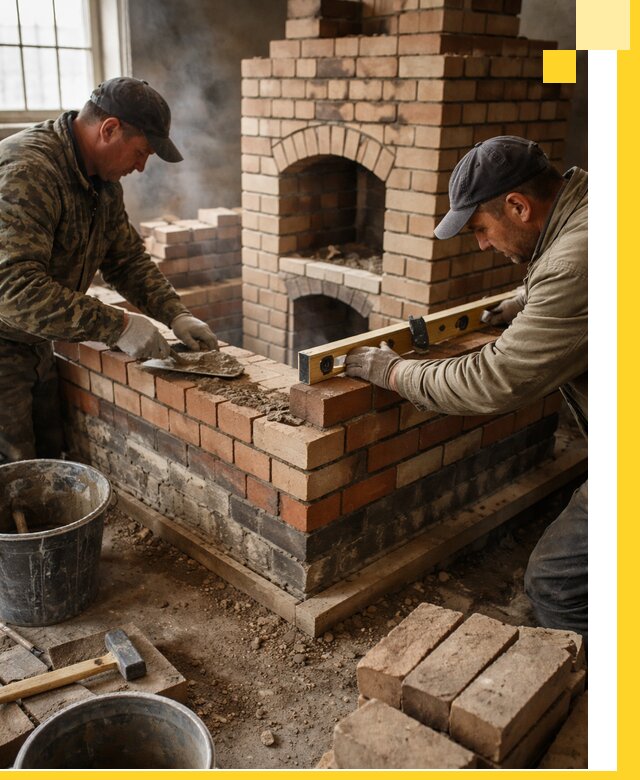 Изготовление и монтаж печей и каминов из кирпича в Печоре