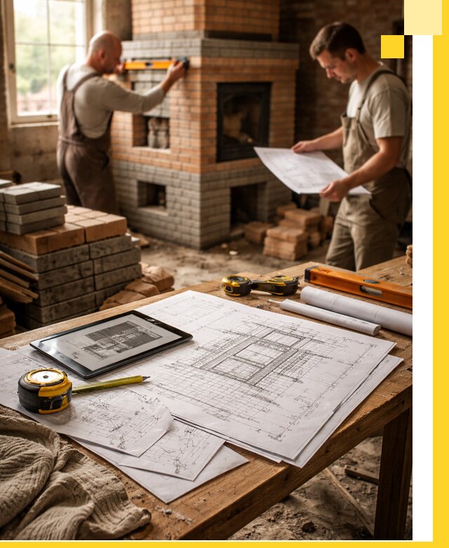 Проекты печей и каминов с индивидуальным дизайном в Печоре