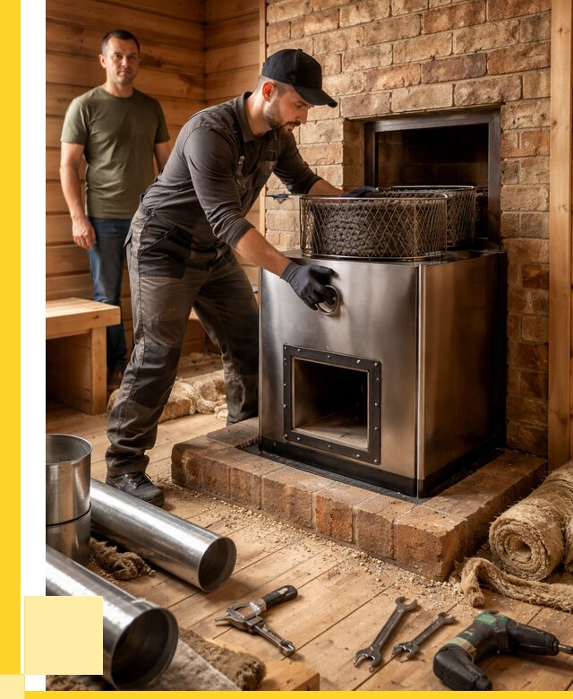 Монтаж банных печей под ключ в Печоре от 18328 р., ЭриданПчр