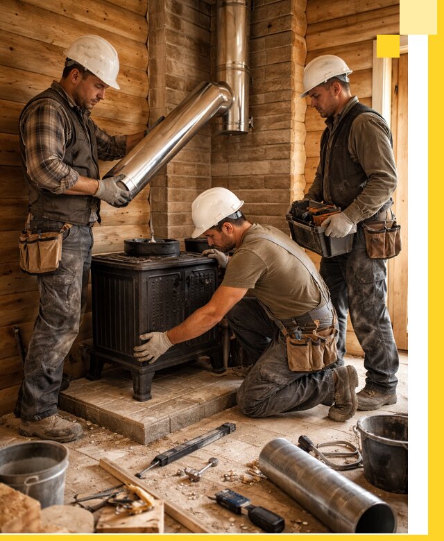 Профессиональный монтаж банных печей и дымоходов в Печоре