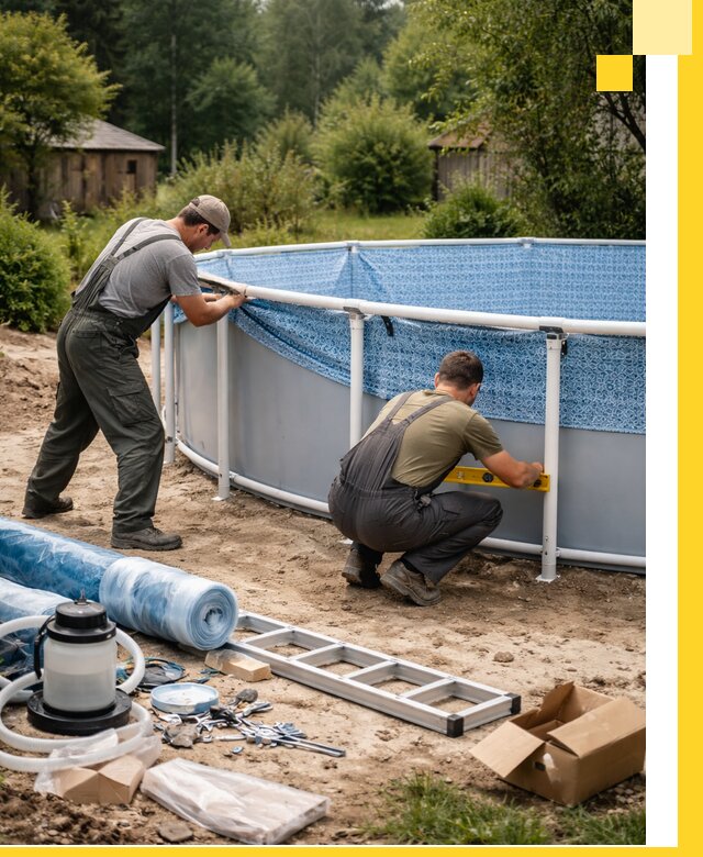 Установка и монтаж каркасных бассейнов в Печоре под ключ