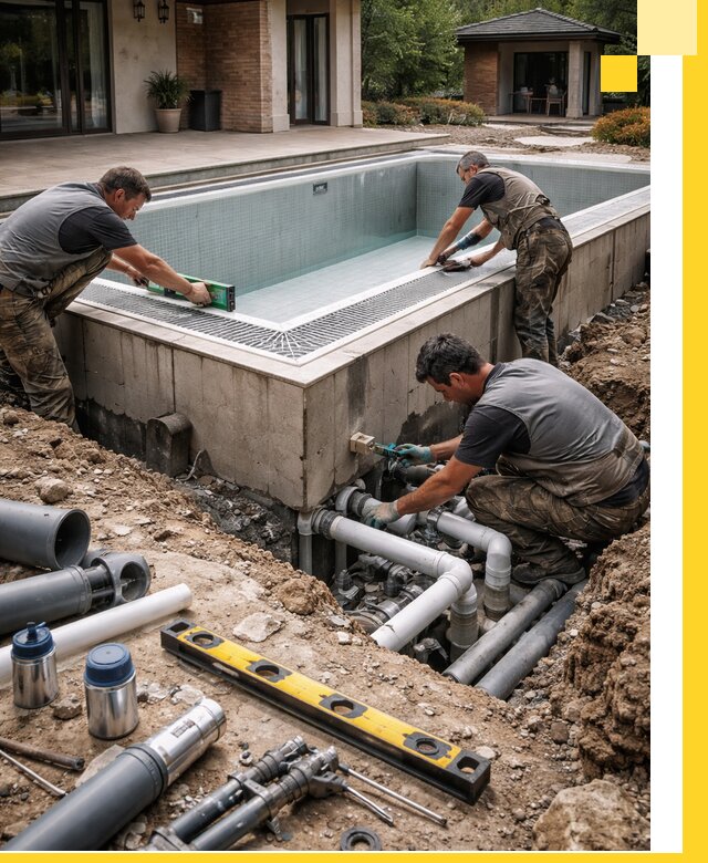 Строительство переливных бассейнов в Печоре под ключ