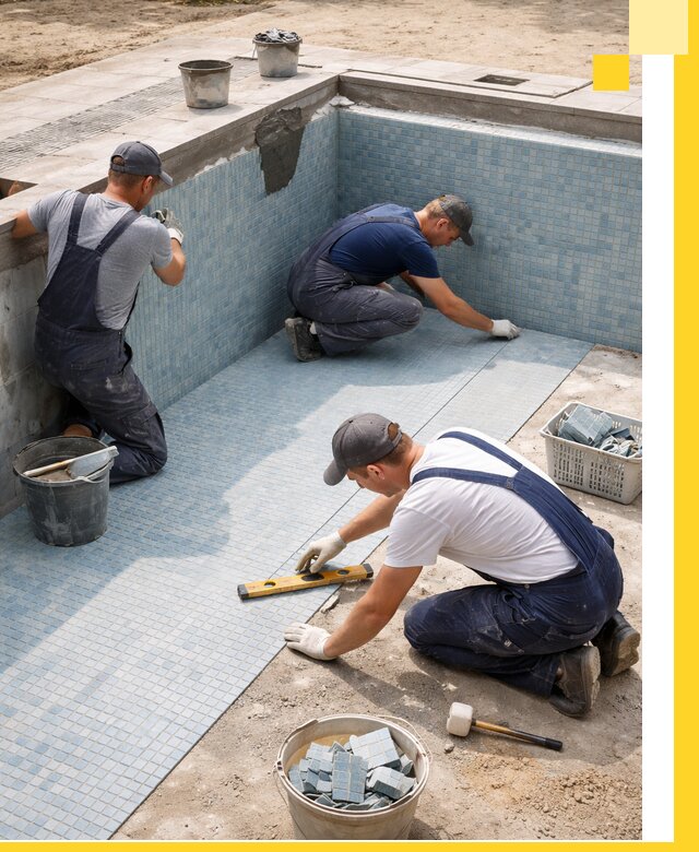 Укладка и установка плитки для бассейнов под ключ в Печоре