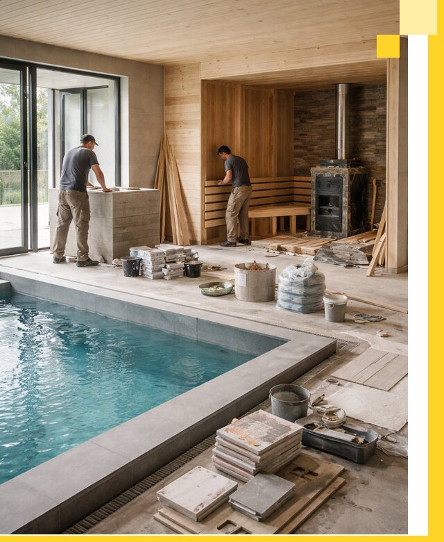 Проектирование и строительство бань с бассейном в Печоре