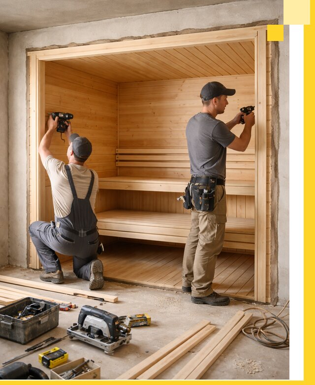 Монтаж саун под ключ в Печоре — проектирование и установка