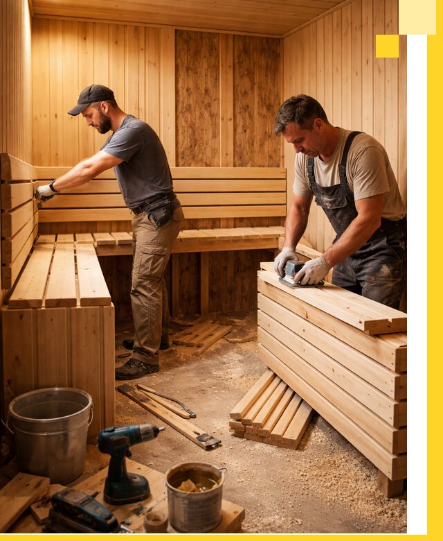 Профессиональный комплексный ремонт саун под ключ в Печоре