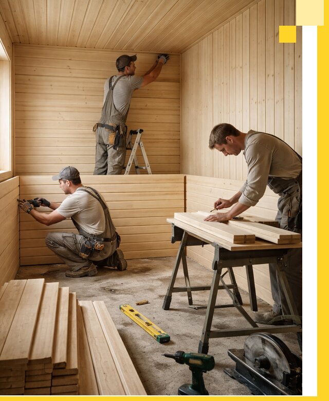 Обшивка саун в Печоре из натуральной древесины под ключ