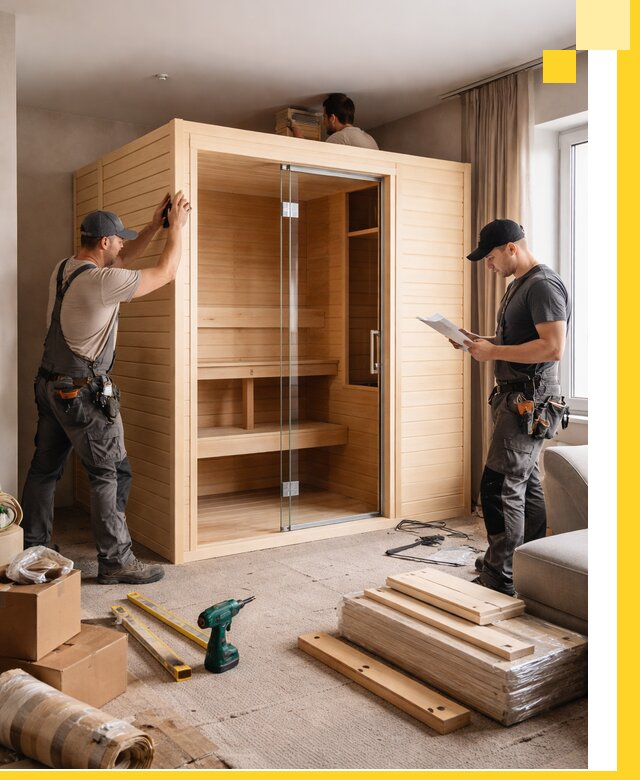 Установка и благоустройство саун в квартире в Печоре