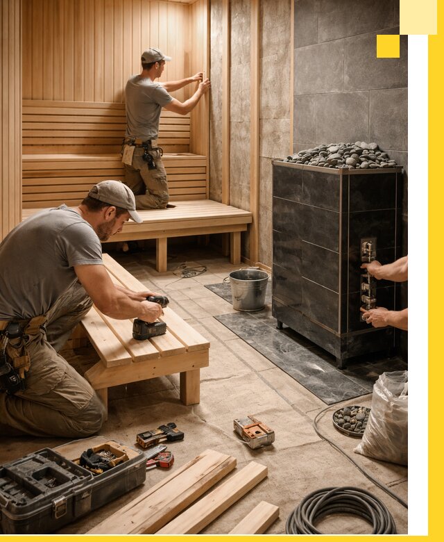 Дизайн и строительство интерьерных саун под ключ в Печоре
