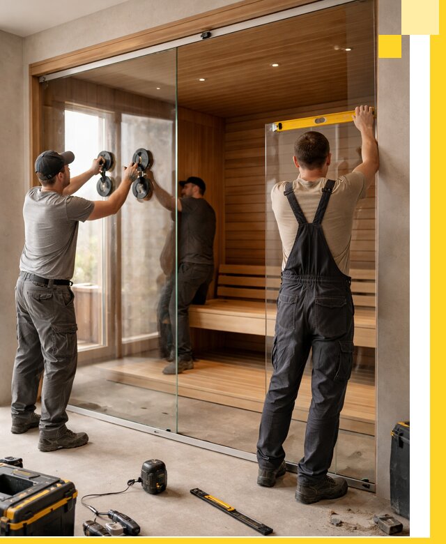 Производство и монтаж стеклянных саун под ключ в Печоре