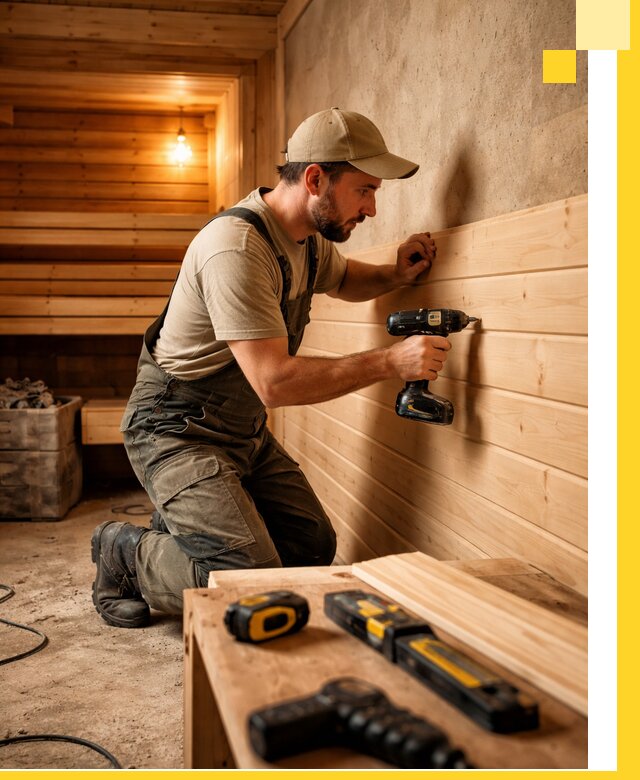 Профессиональная внутренняя отделка бани в Печоре под ключ