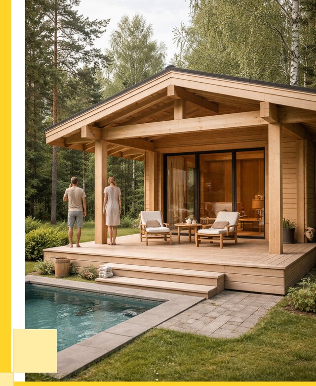 Бани с террасой под ключ в Печоре от 610920 р. | ЭриданПчр