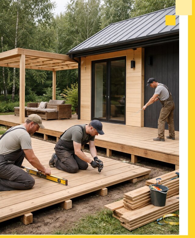 Строительство бань с террасой и бассейном под ключ в Печоре