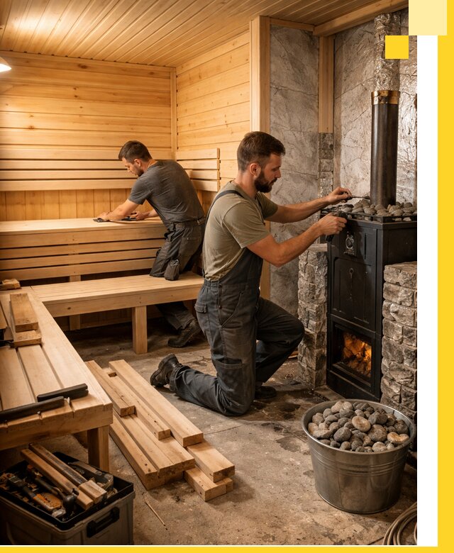 Дизайн и строительство интерьеров бань под ключ в Печоре