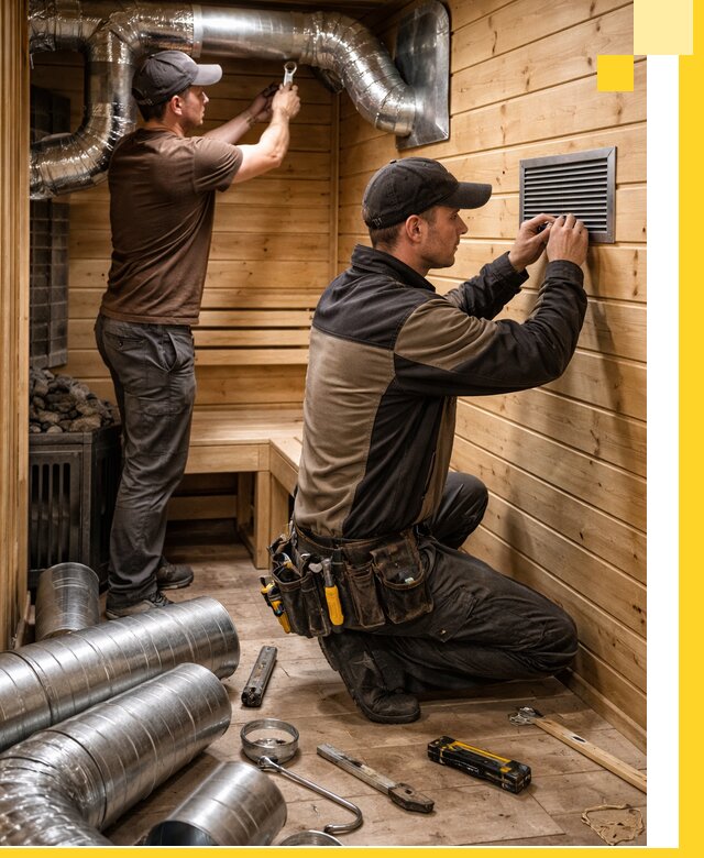 Проектирование и монтаж вентиляции бани в Печоре под ключ