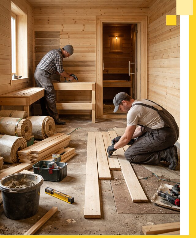 Индивидуальный проект бани с комнатой отдыха под ключ в Печоре