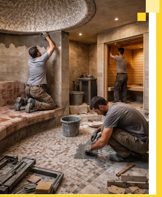 Проект и строительство хамама бани и сауны под ключ в Печоре