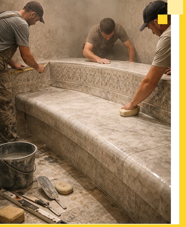 Изготовление и установка сидений для хамама в Печоре