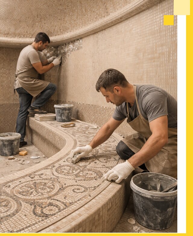 Плитка для хамама в Печоре, укладка, подбор и поставка