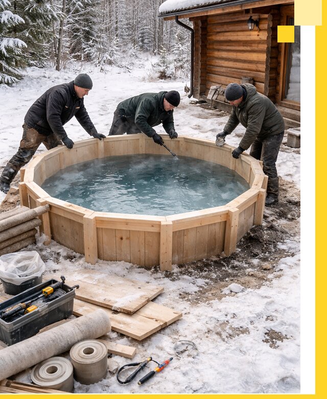 Изготовление и установка ледяных купелей под ключ в Печоре