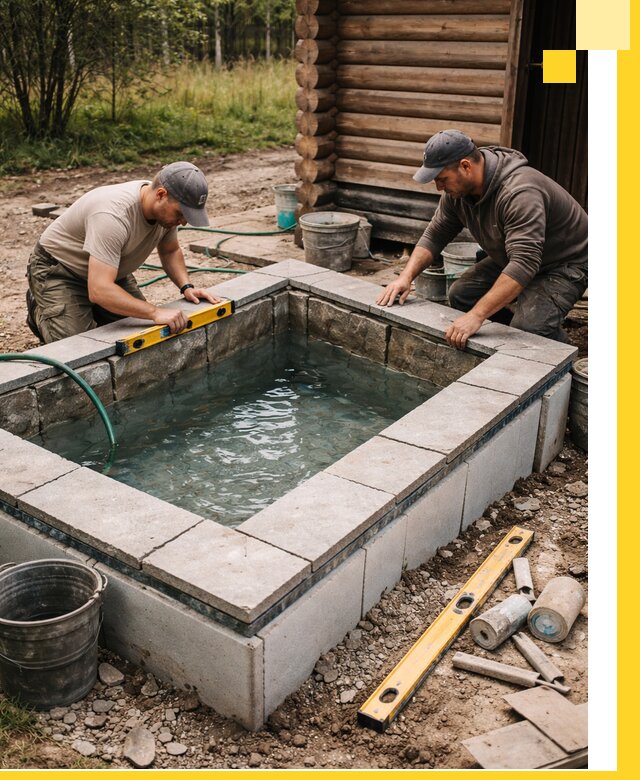 Изготовление и установка холодных купелей под ключ в Печоре